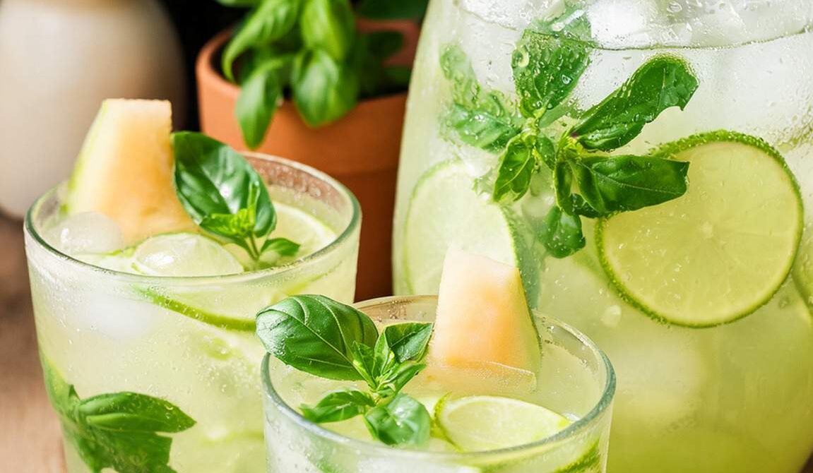 Refreshing Melon Basil Agua Fresca