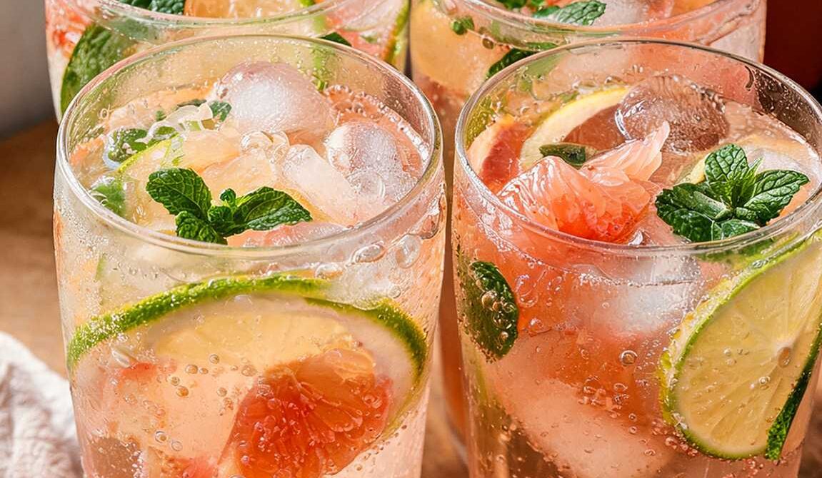 Refreshing Pomelo Mint Citrus Cooler