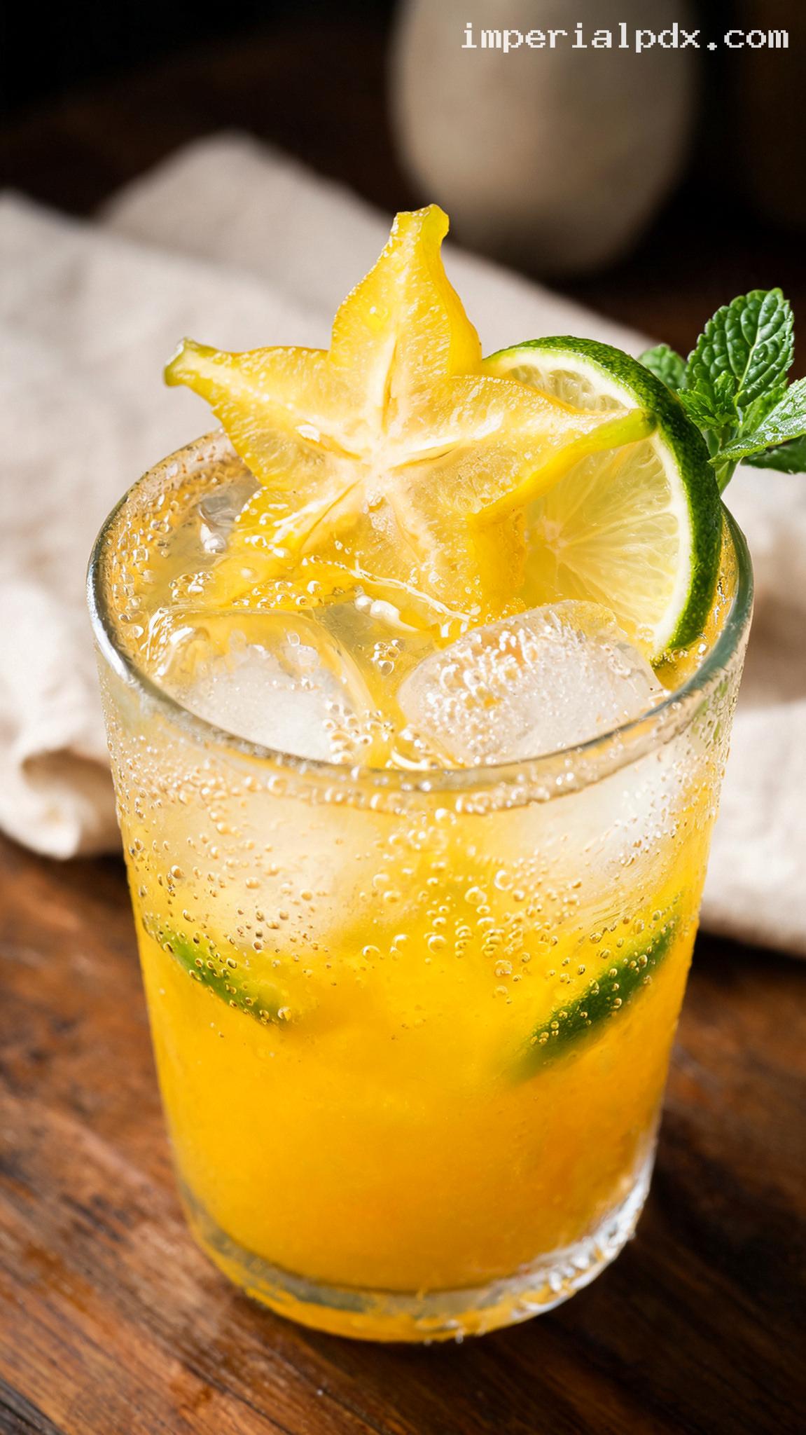 Refreshing Star Fruit Citrus Splash – Closeup