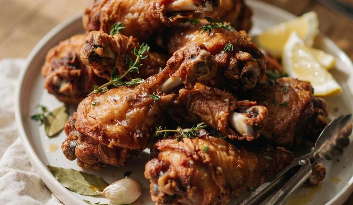 Rosemary and Thyme Herb-Brined Fried Chicken