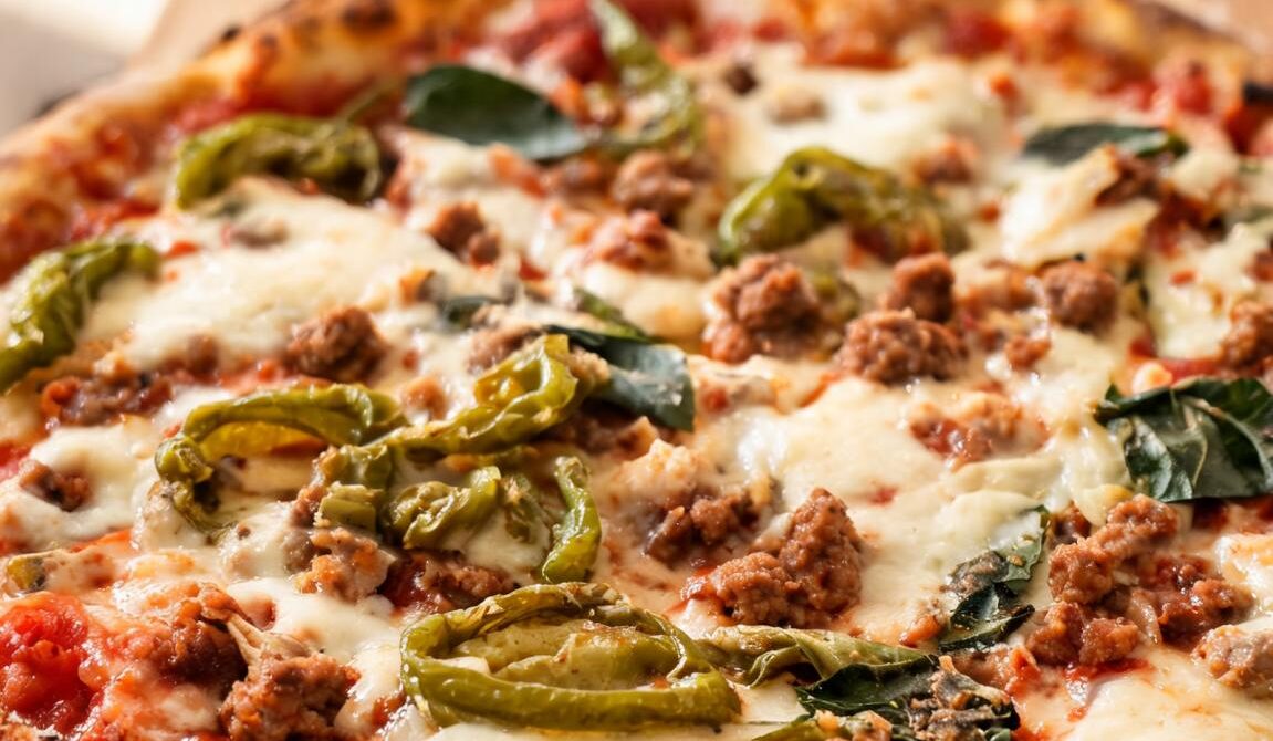 Sausage and Friggitelli Pepper Pizza