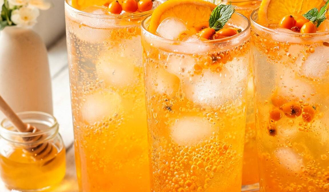 Seabuckthorn Honey Fizz