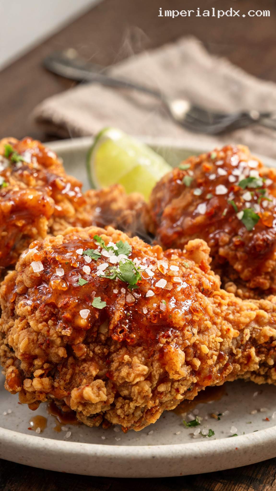 Smoky Chipotle Honey Fried Chicken – Closeup