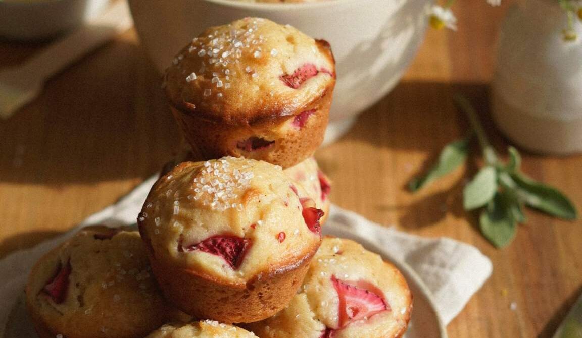 Soft and Sweet Strawberry Banana Muffins
