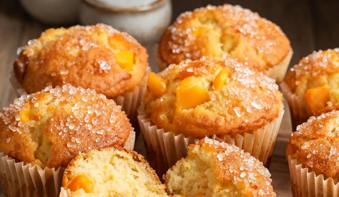 Soft Mango Muffins With Vanilla
