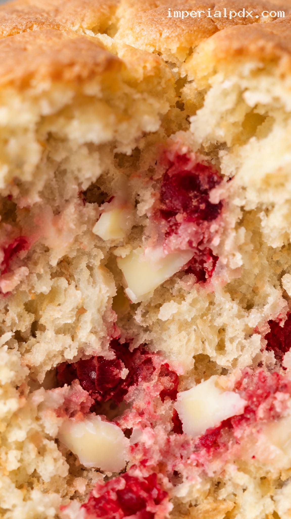 Soft Raspberry White Chocolate Muffins – Closeup