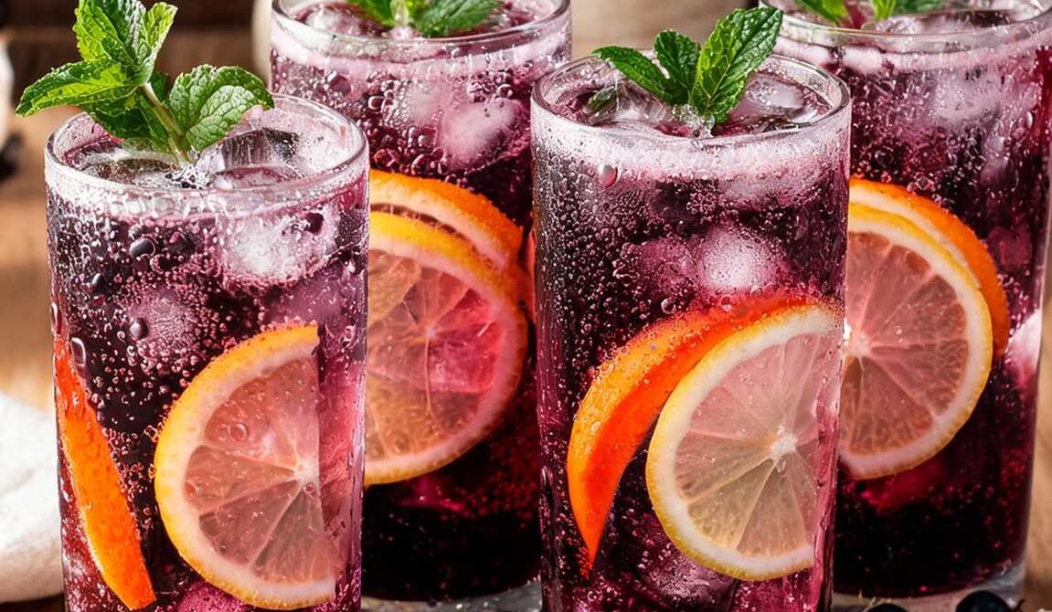 Sparkling Blackcurrant Citrus Fizz