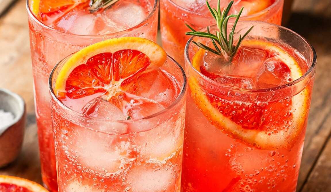 Sparkling Blood Orange Rosemary Spritz