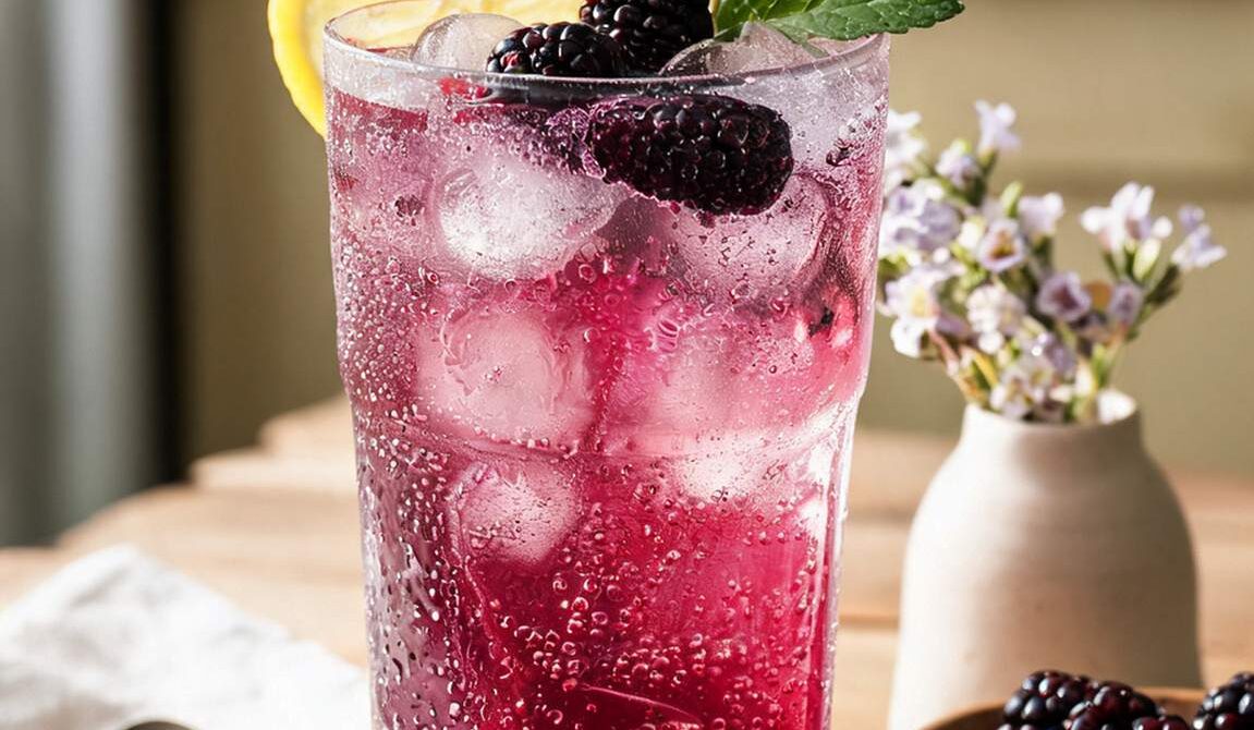 Sparkling Boysenberry Lemonade