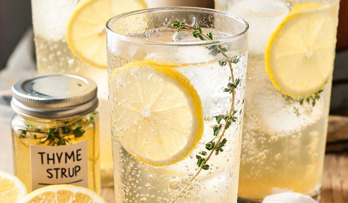 Sparkling Meyer Lemon Thyme Spritzer