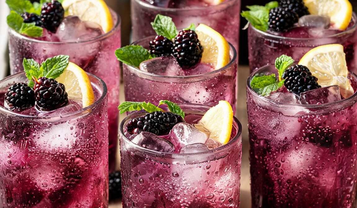 Sparkling Mulberry Lemonade Fizz