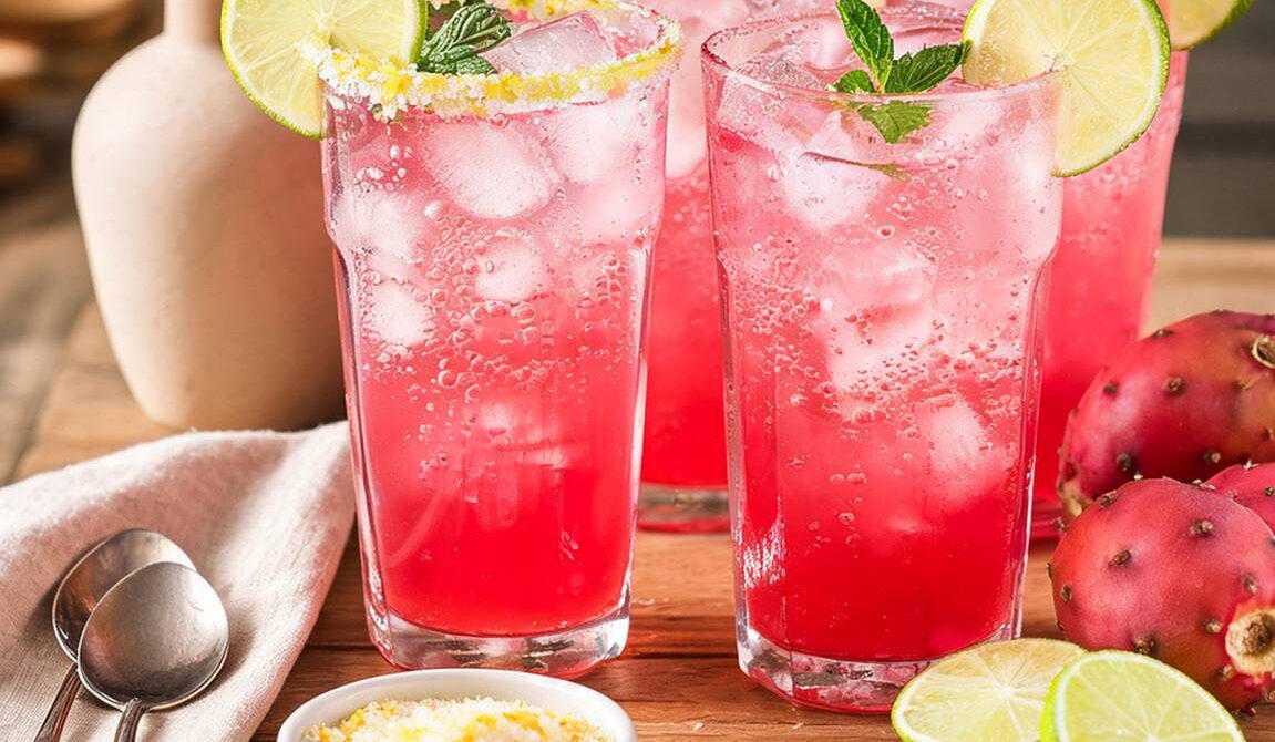 Sparkling Prickly Pear Lime Spritz