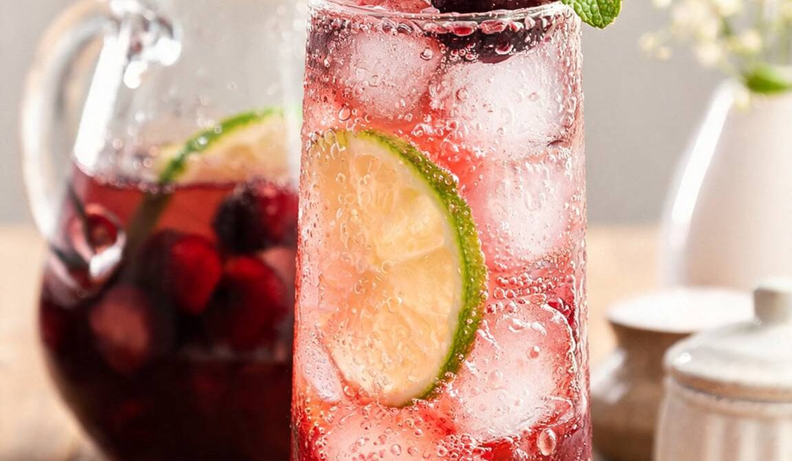 Sparkling Tart Cherry Lime Refresher
