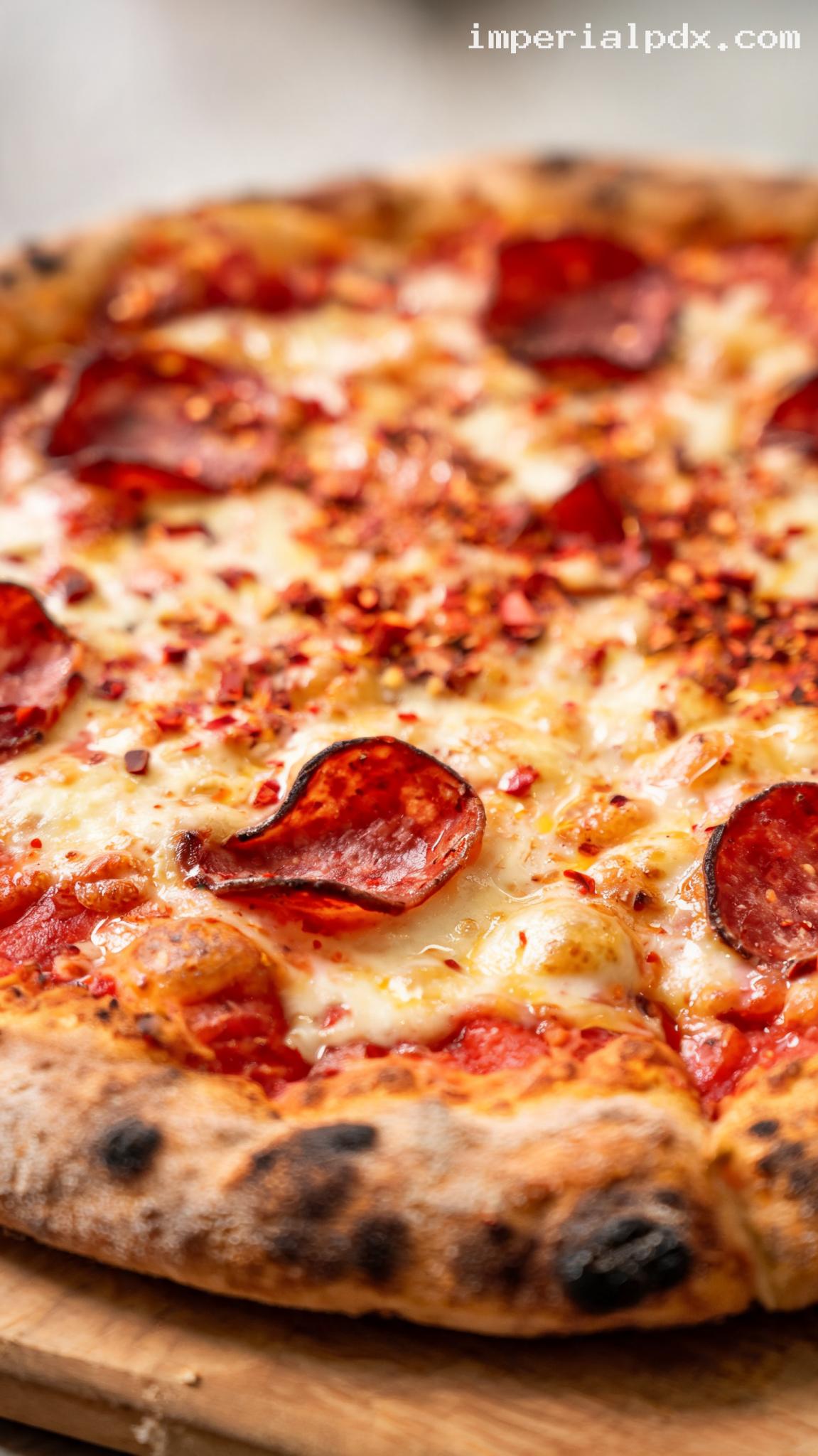 Spicy Diavola Pizza With Salami – Closeup