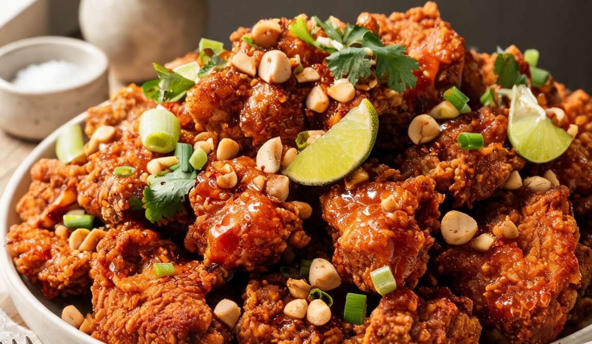 Spicy Peanut Fried Chicken