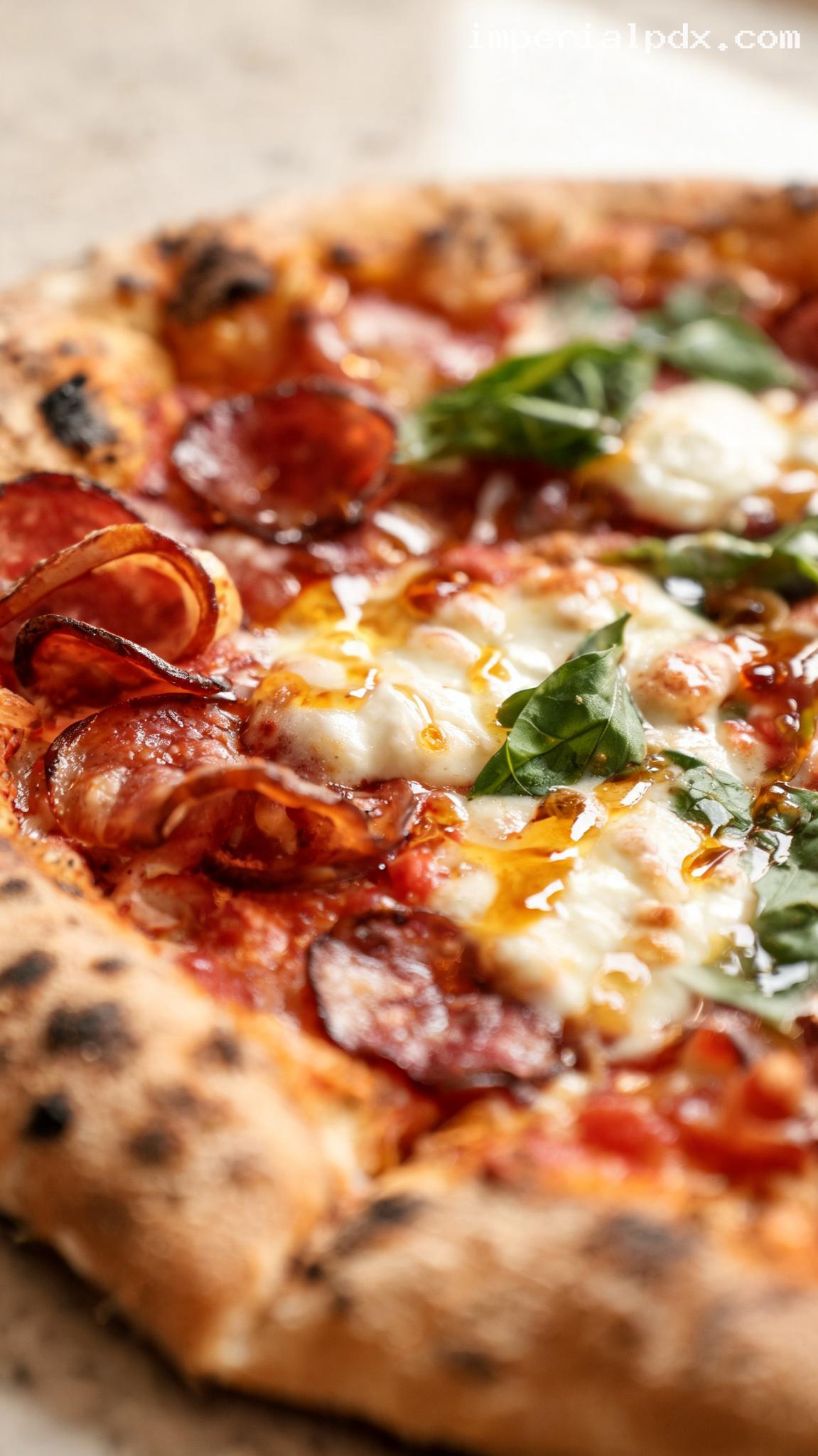 Spicy Soppressata and Hot Honey Pizza – Closeup