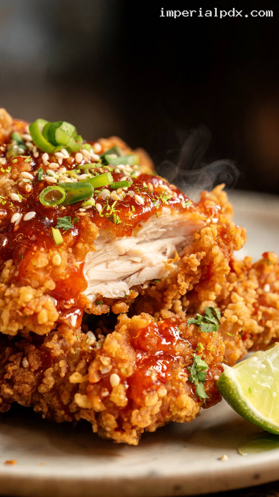 Sweet Chili Lime Fried Chicken – Closeup