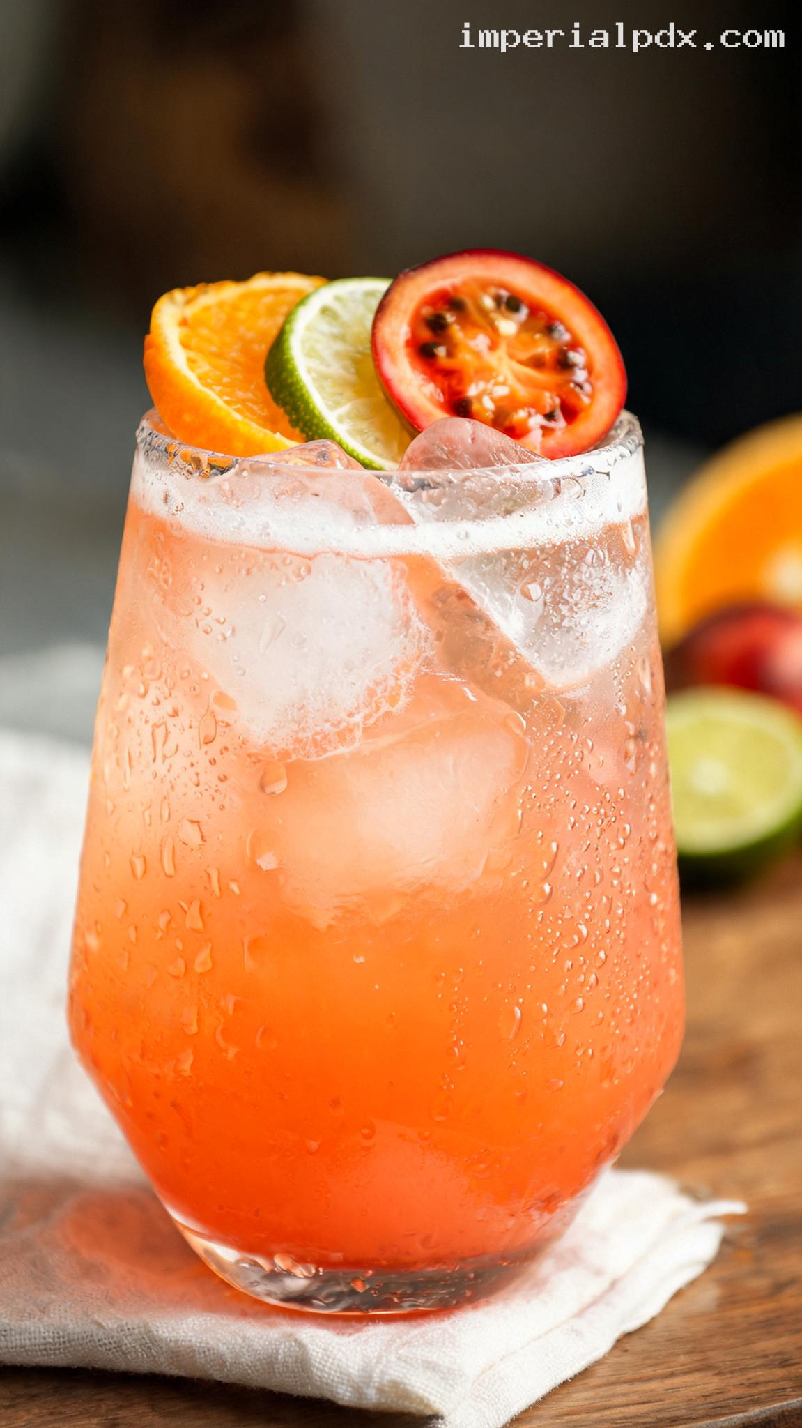 Tangy Tamarillo Orange Lime Splash – Closeup