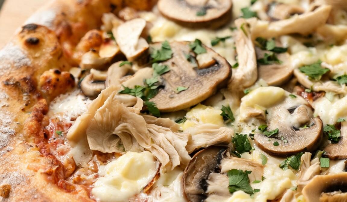 Three-Mushroom & Taleggio Pizza