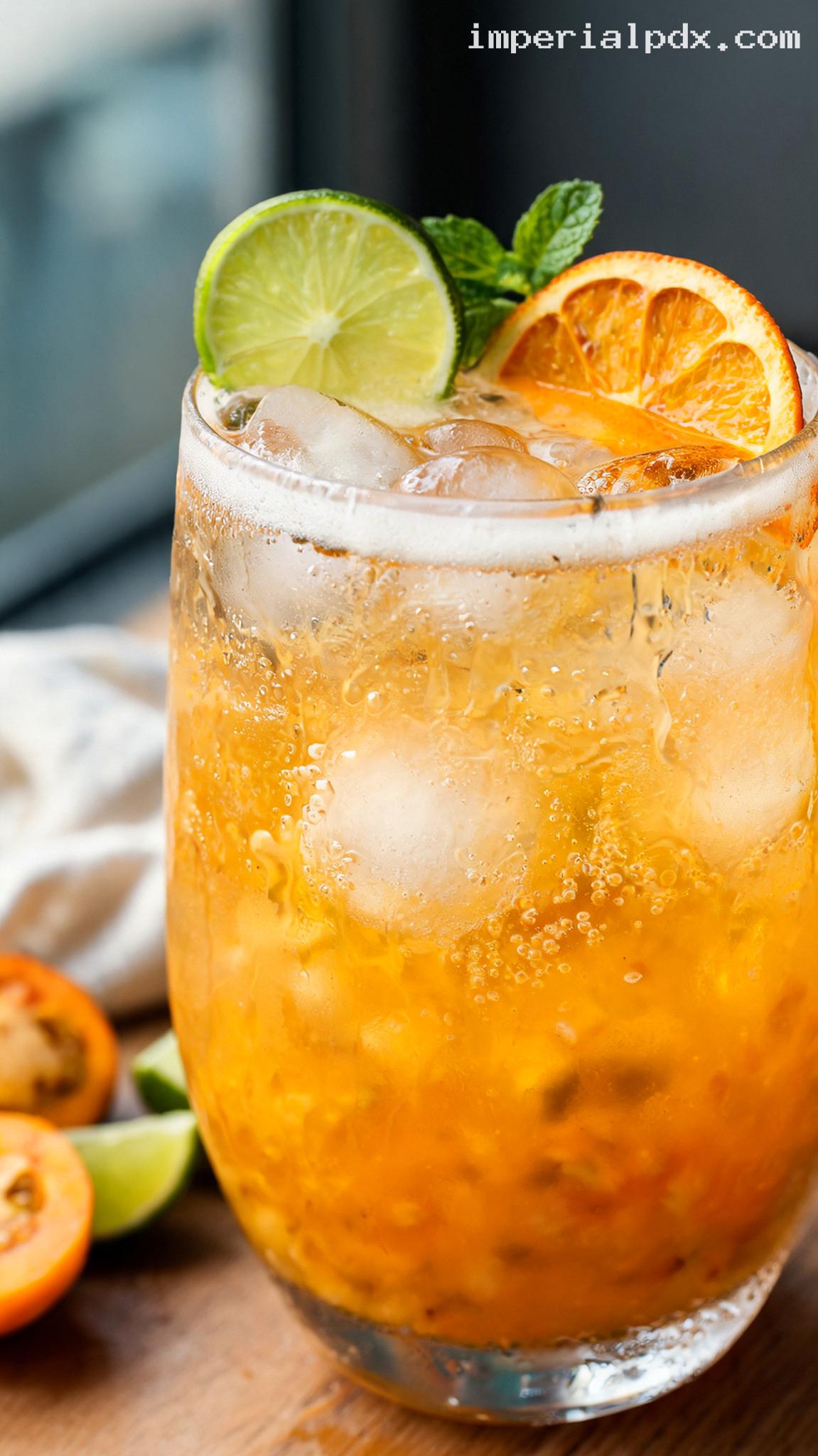 Tropical Naranjilla Lime Cooler Recipe – Closeup