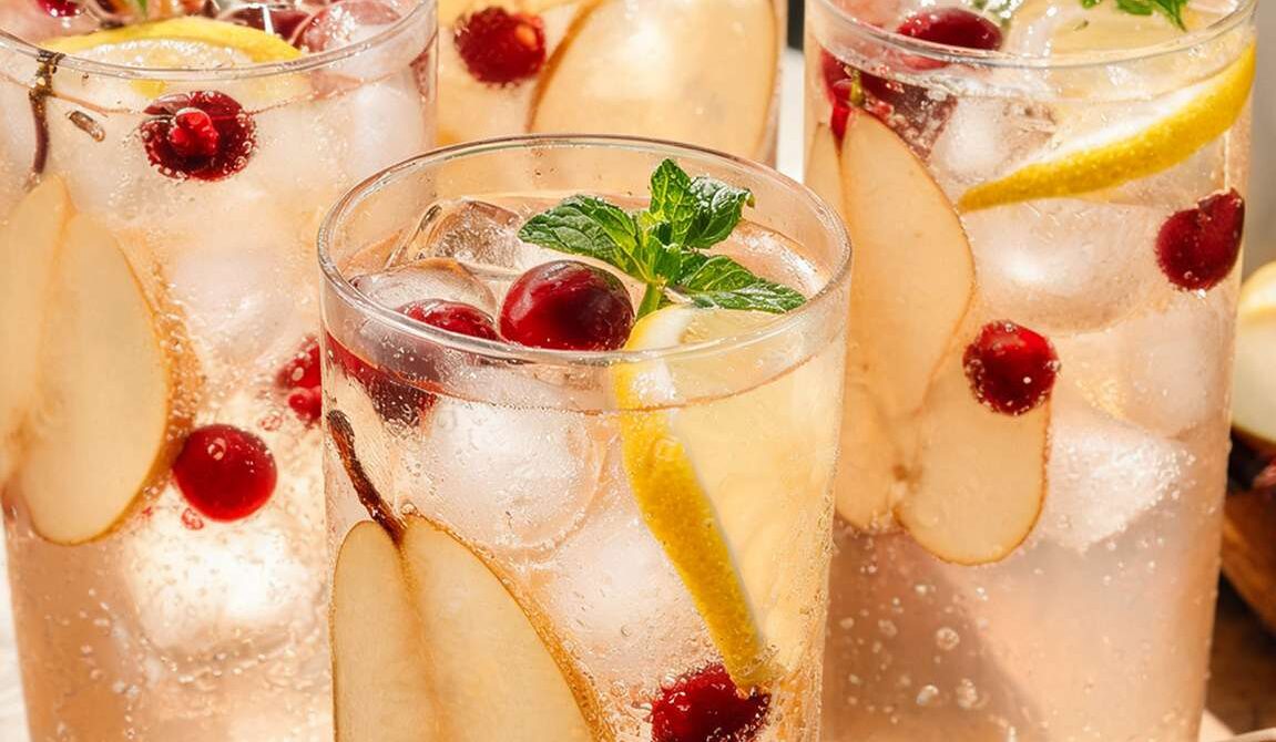 White Cranberry Pear Cooler
