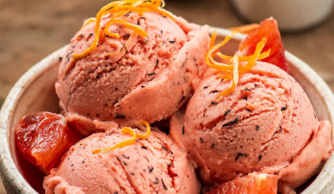 Blood Orange Vanilla Bean Ice Cream