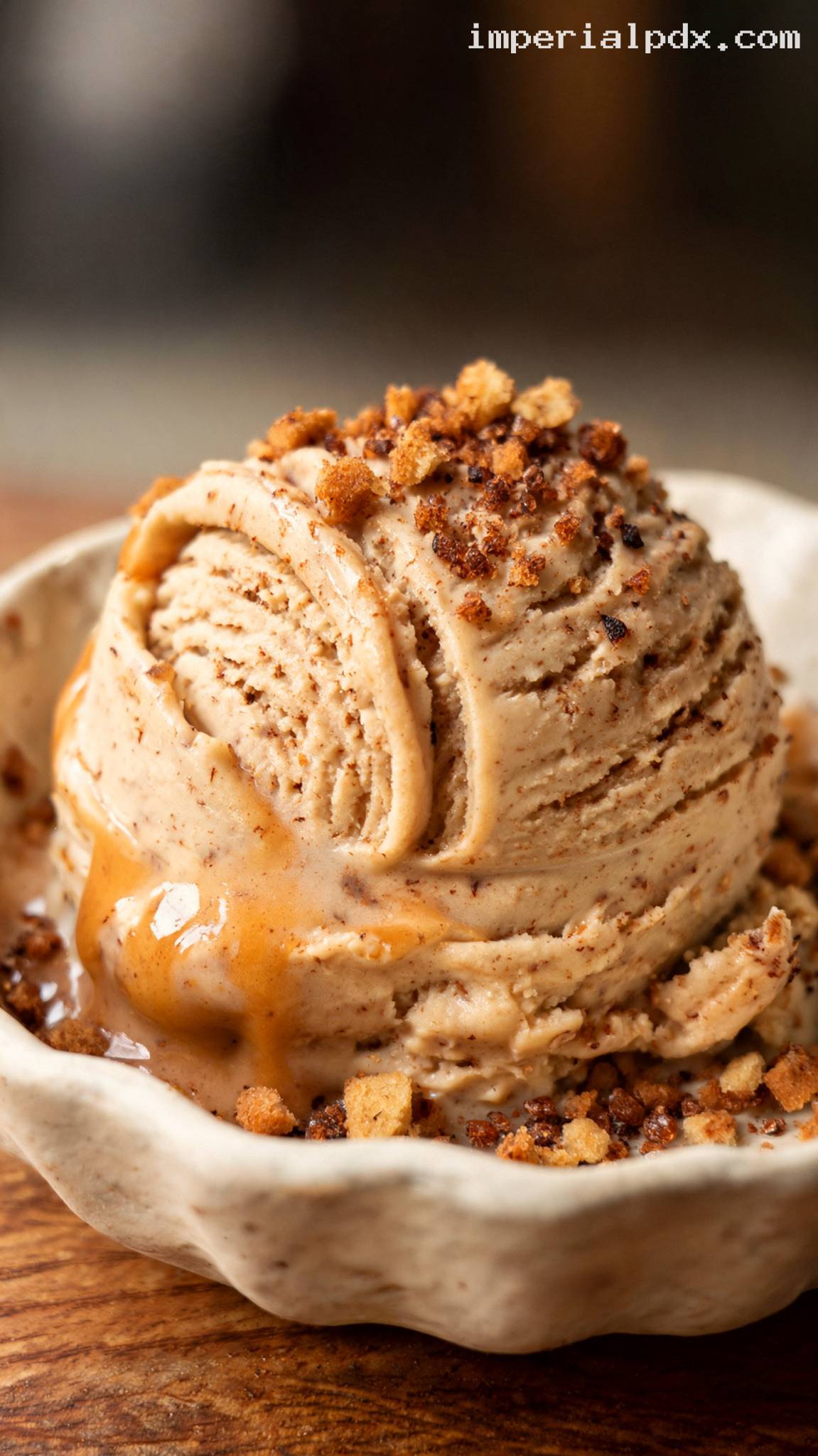 Brown Sugar Cinnamon Ice Cream – Closeup