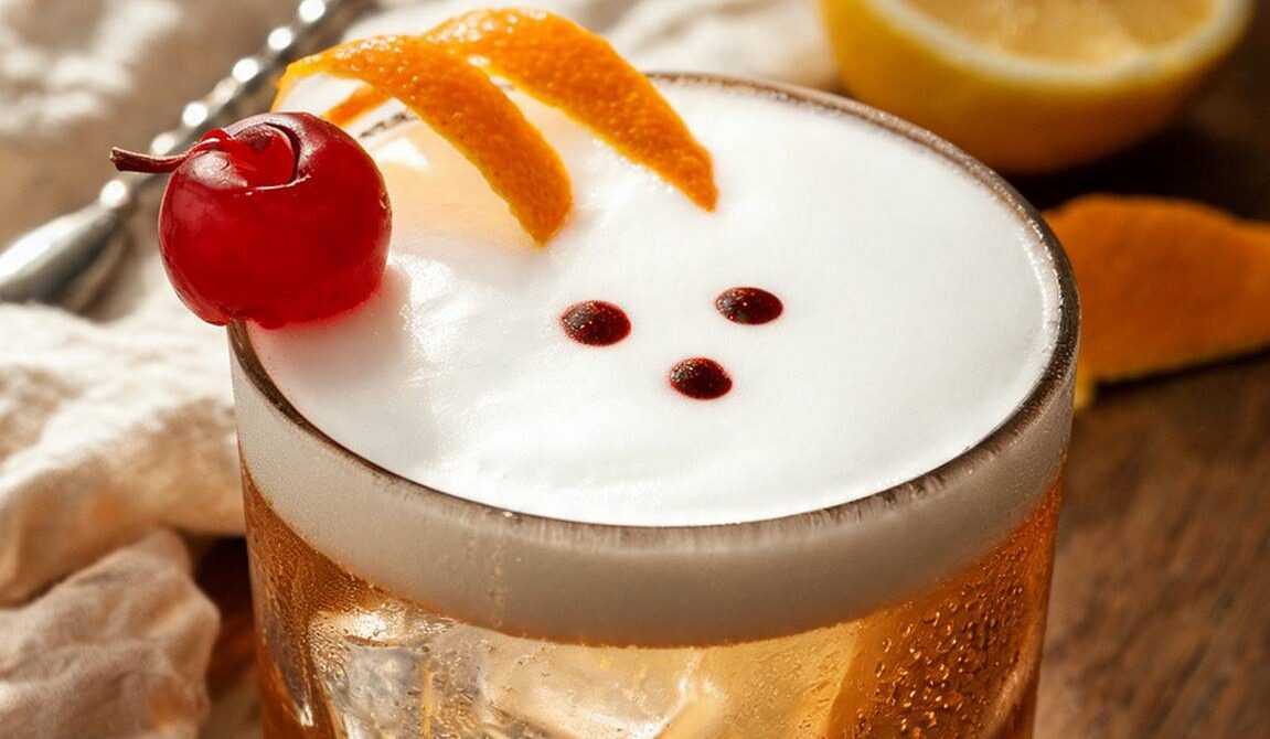 Classic Bourbon Whiskey Sour with Optional Egg White