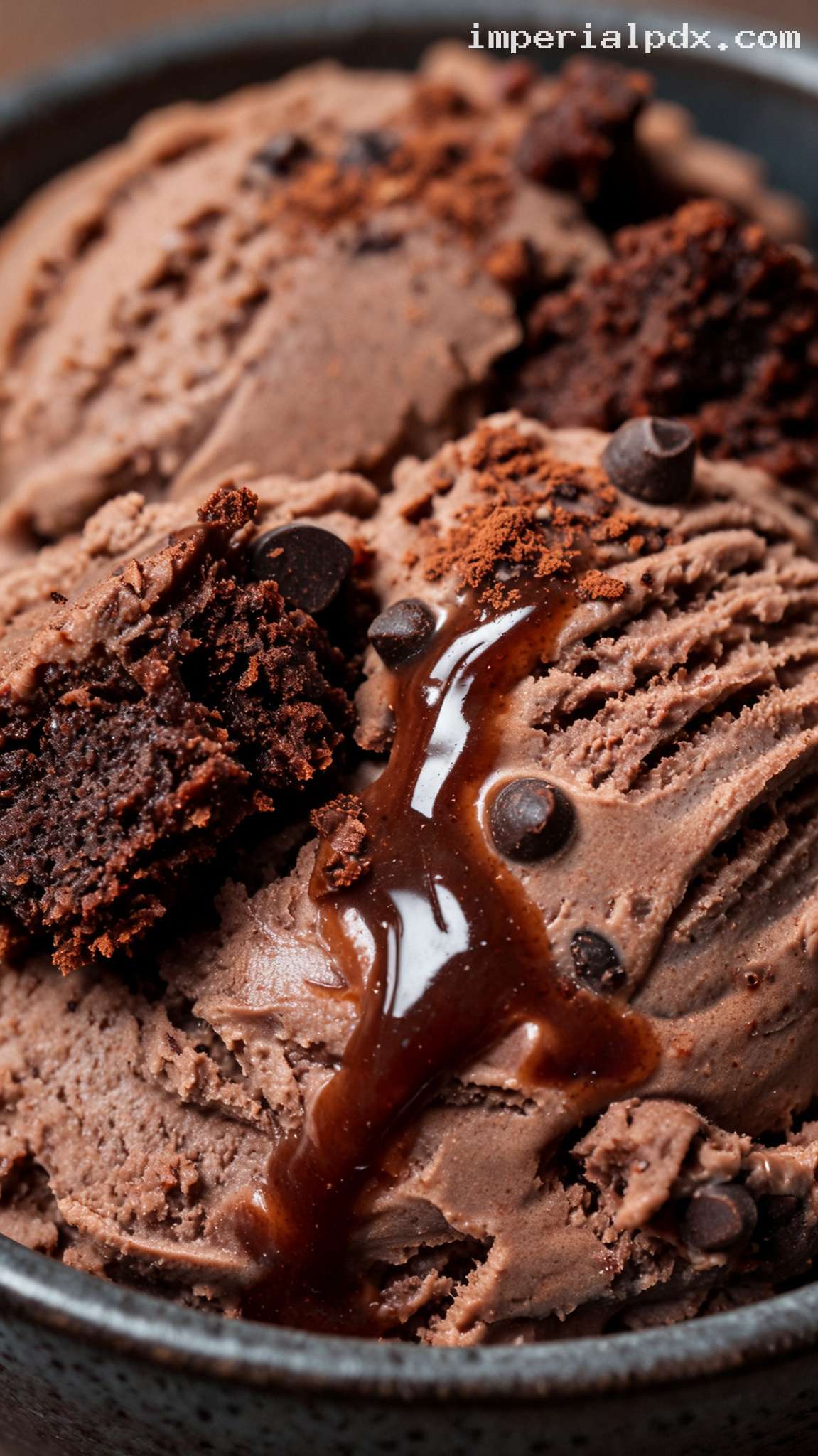 Fudgy Brownie Batter Ice Cream – Closeup
