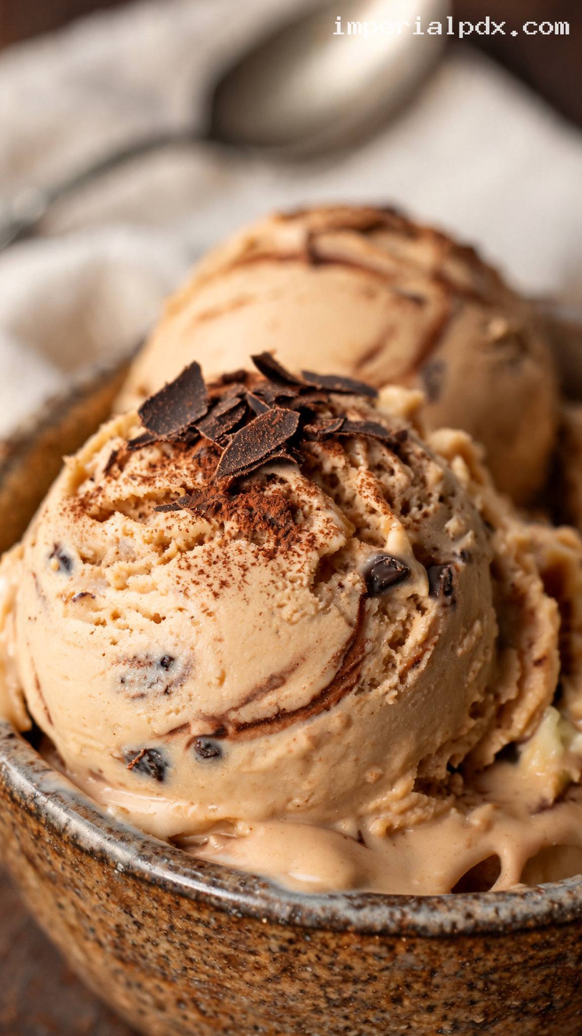 Irish Cream Coffee Ice Cream – Closeup