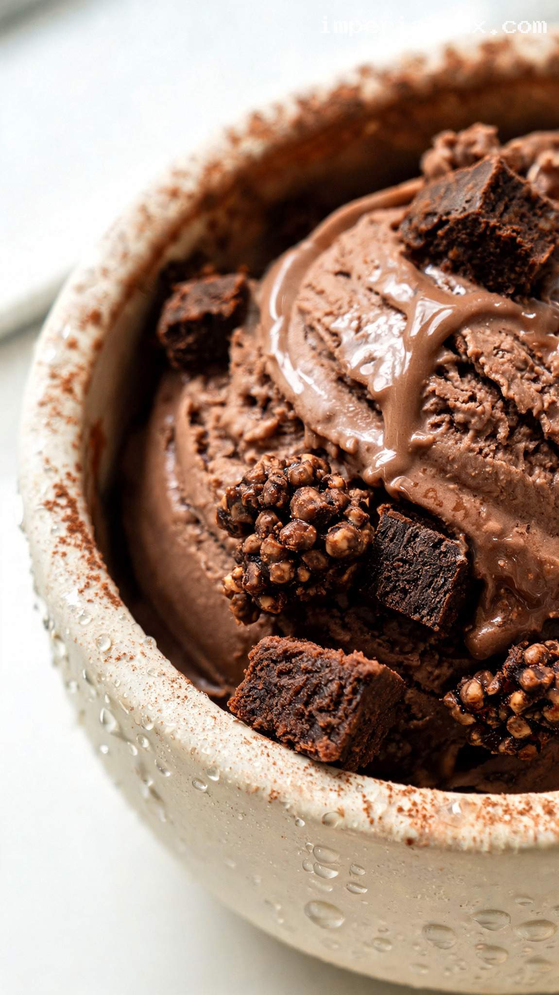 Mocha Brownie Crunch Ice Cream – Closeup
