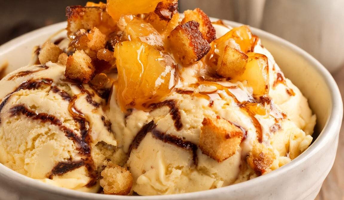Pineapple Upside-Down Cake Ice Cream
