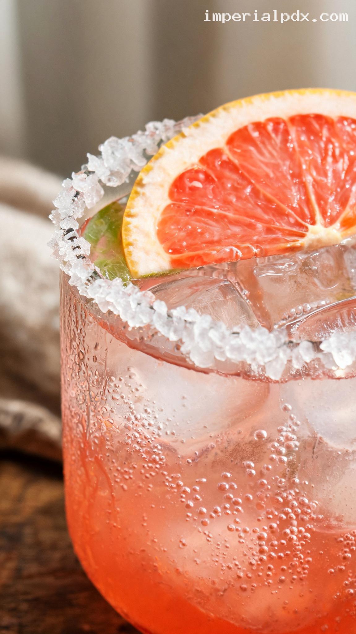 Refreshing Mexican Paloma Cocktail – Closeup