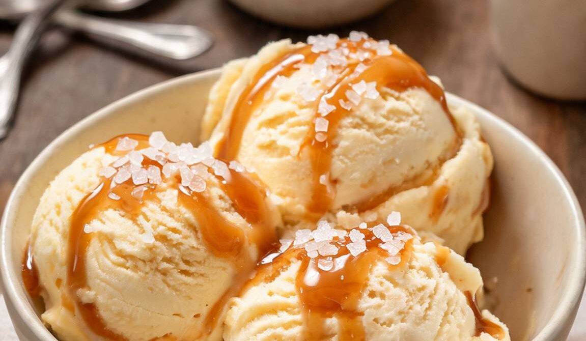 Salted Caramel Swirl Ice Cream