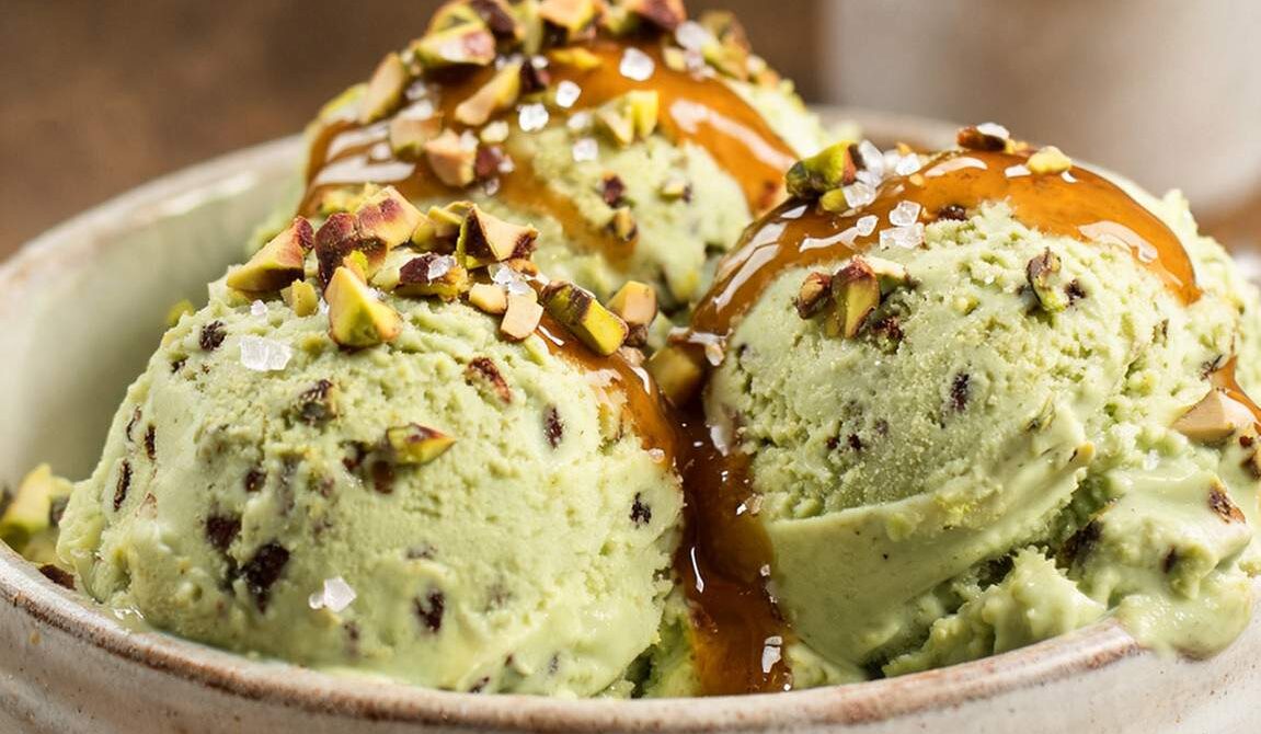 Salted Pistachio Caramel Ice Cream