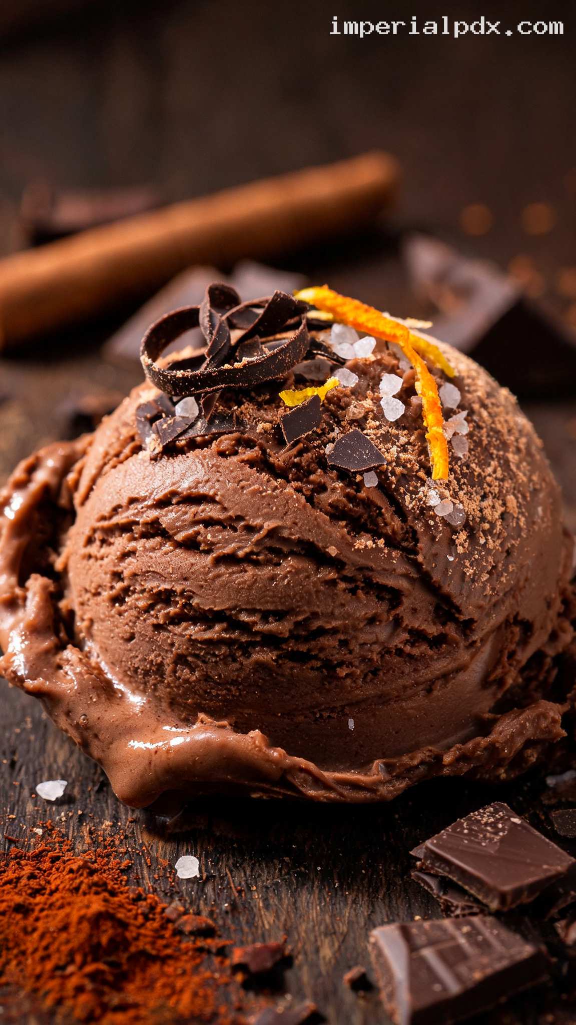 Spiced Mexican Chocolate Ice Cream – Closeup