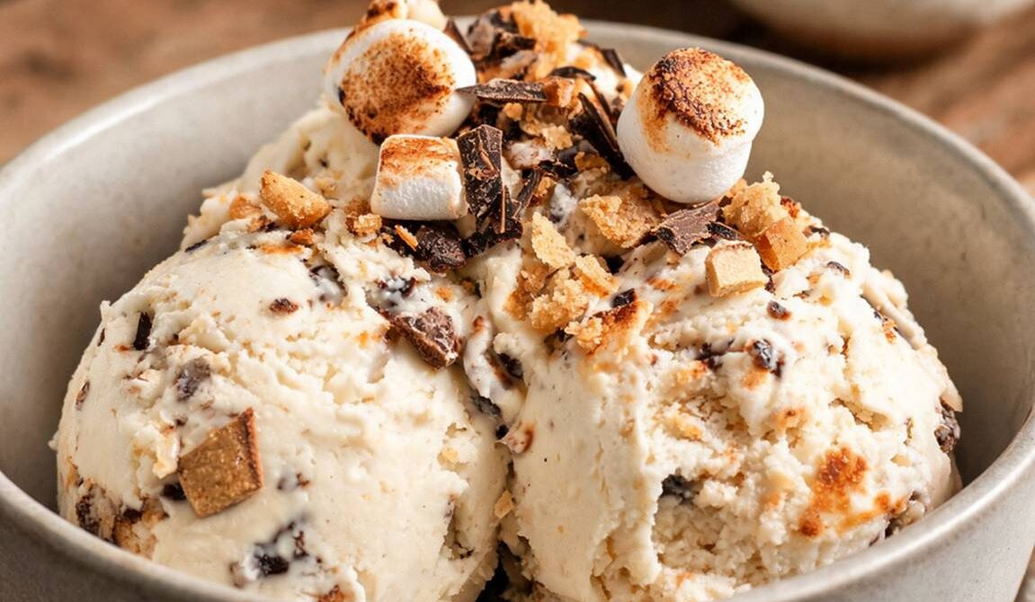 Toasted Marshmallow S’mores Ice Cream