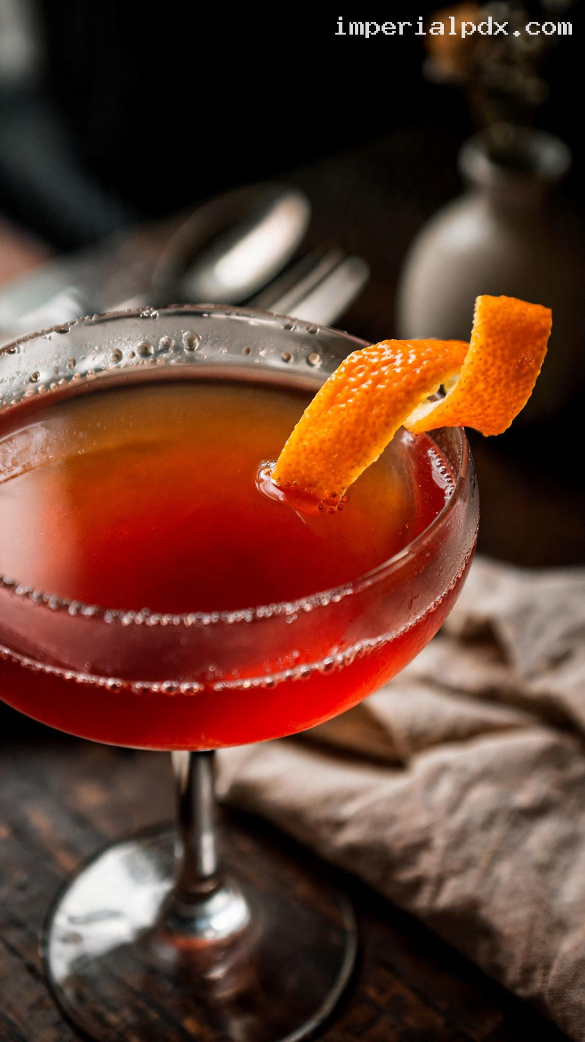 Blood and Sand Scotch Whisky Cocktail – Closeup