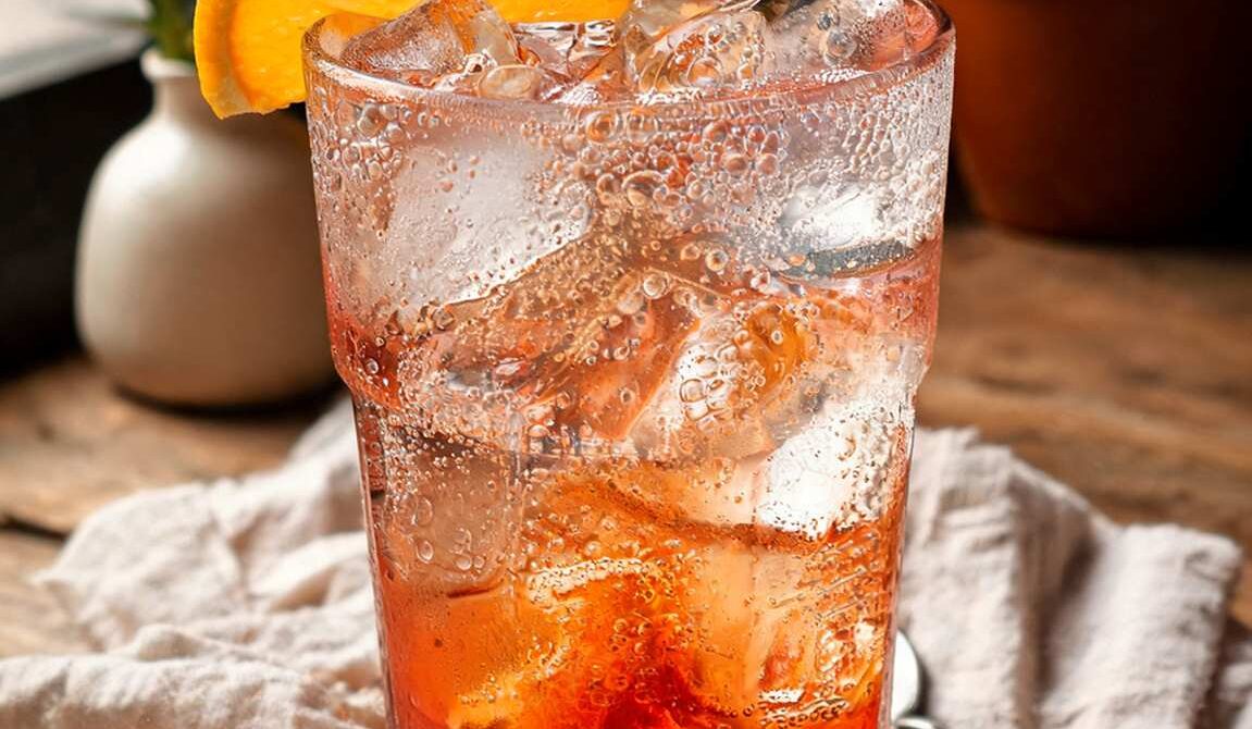 Classic Americano Cocktail With Sweet Vermouth and Bittersweet Orange