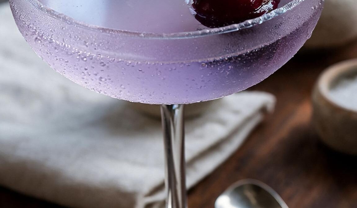 Classic Aviation Cocktail With Maraschino and Crème de Violette