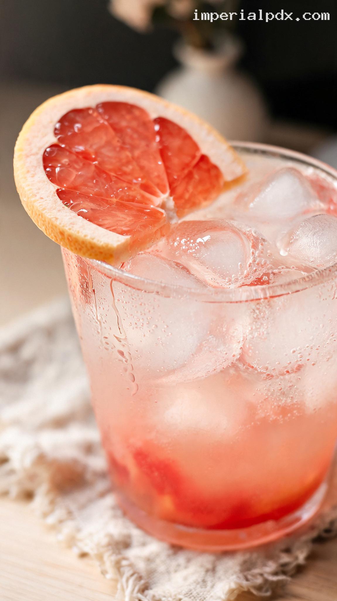 Classic Greyhound Cocktail With Fresh Grapefruit Juice – Closeup