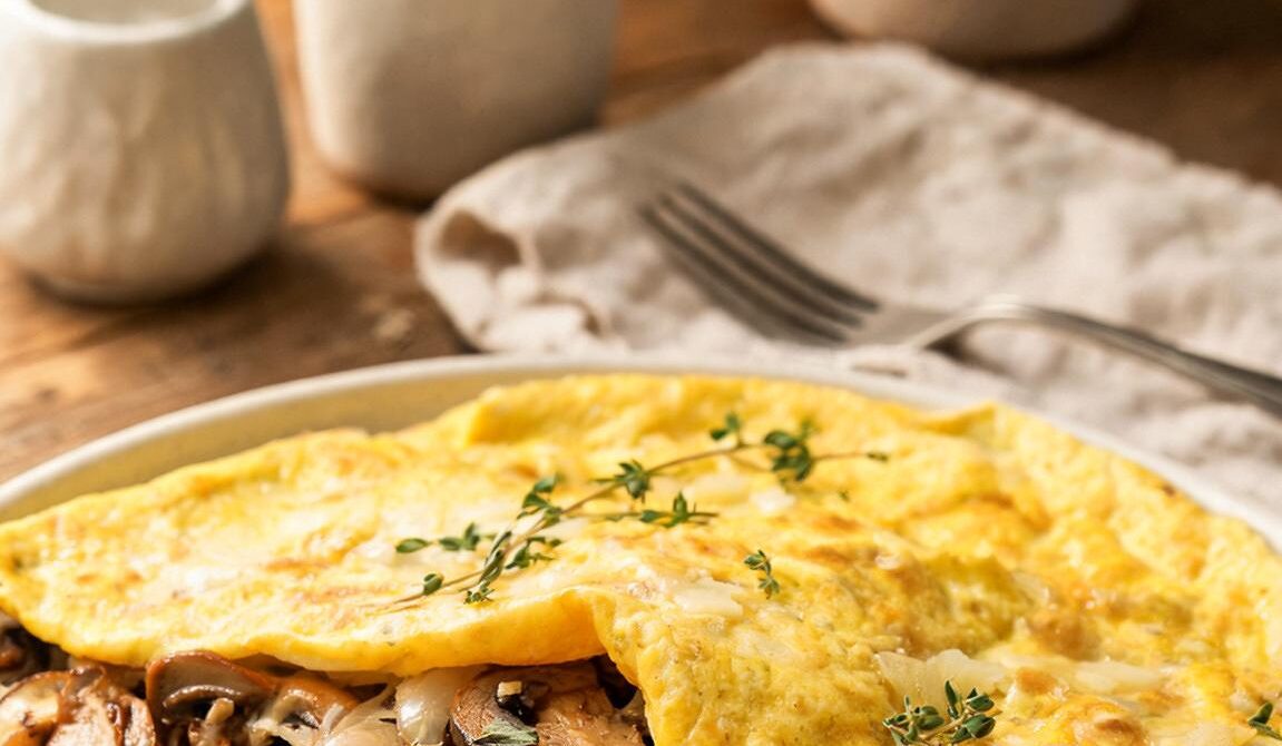 Creamy Mushroom and Gruyère Omelet