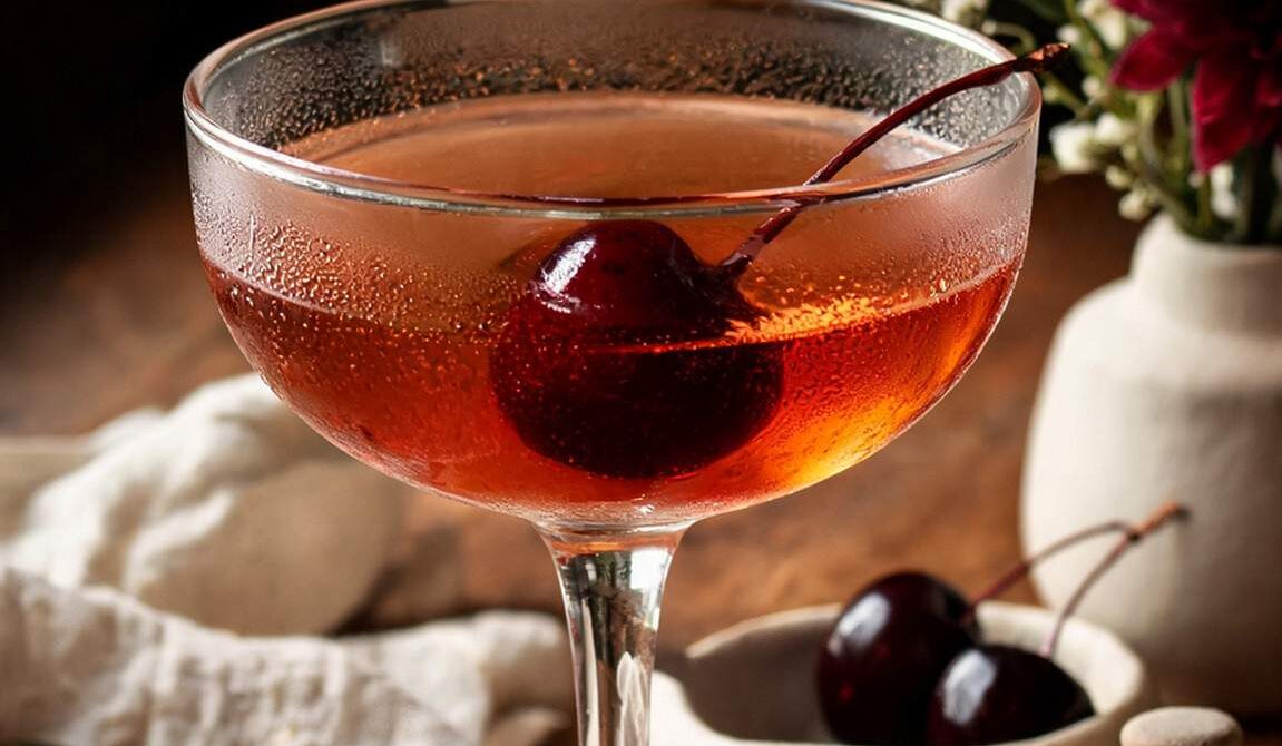 Modern Red Hook Rye Whiskey Cocktail