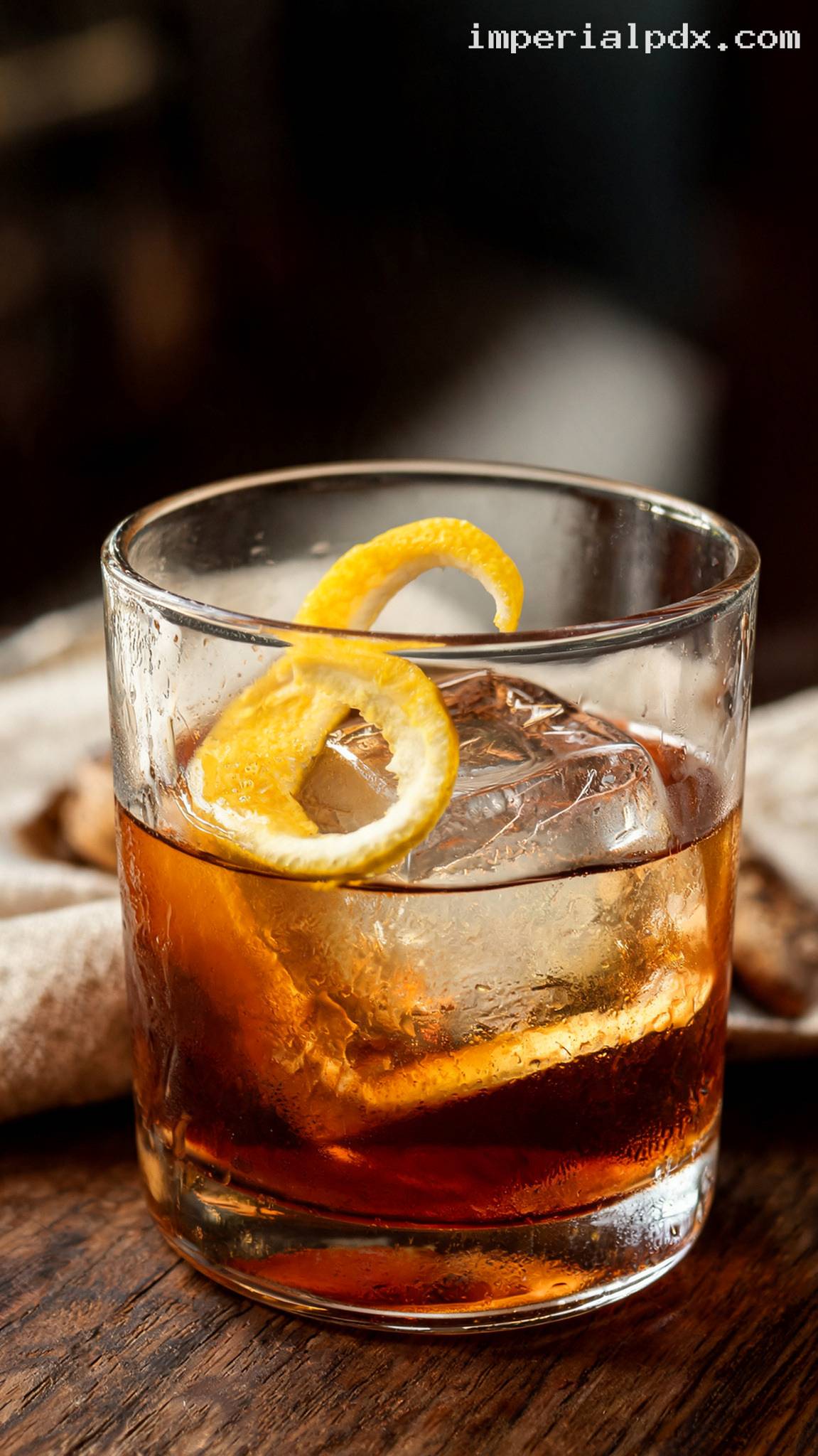 Monte Carlo Rye Whiskey Cocktail – Closeup