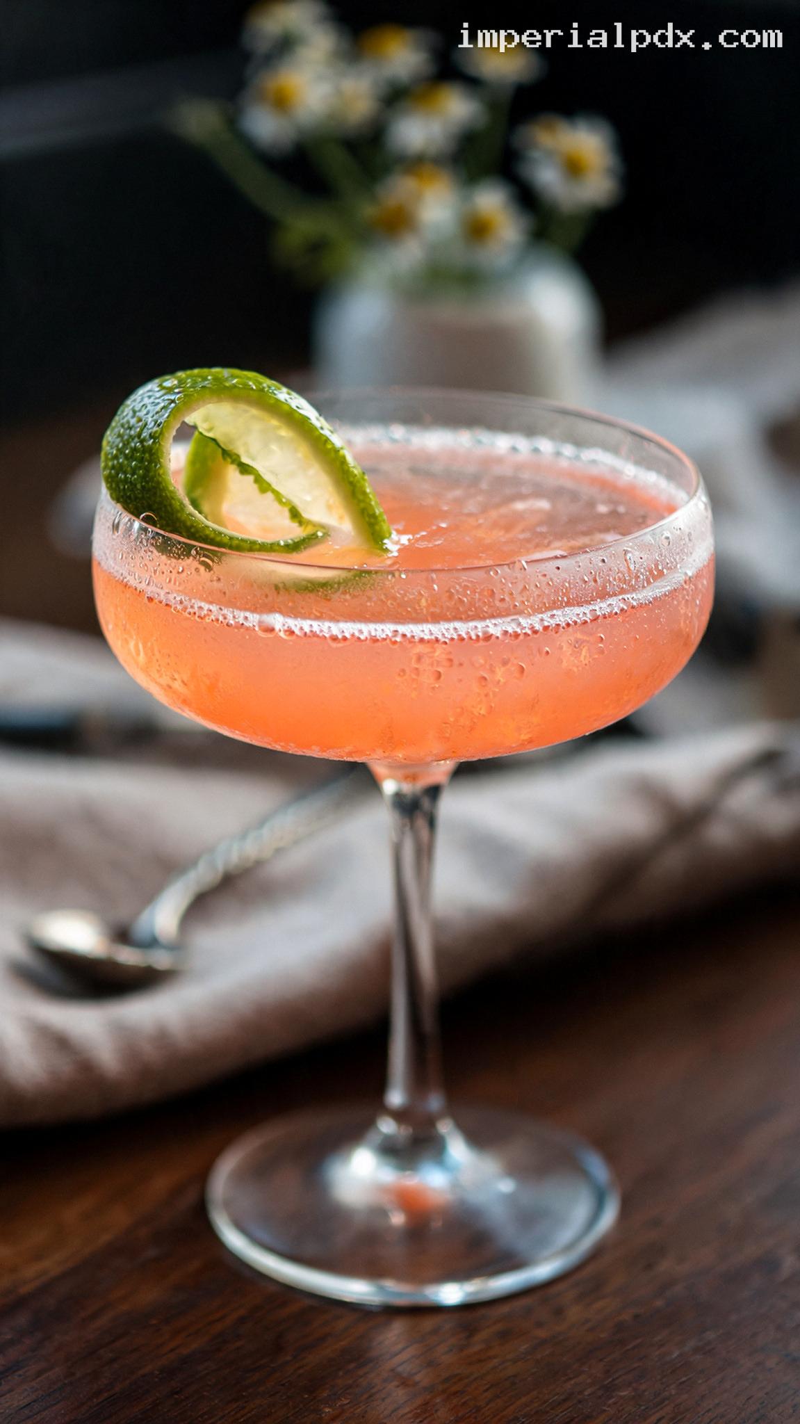 Naked and Famous Mezcal Cocktail – Closeup