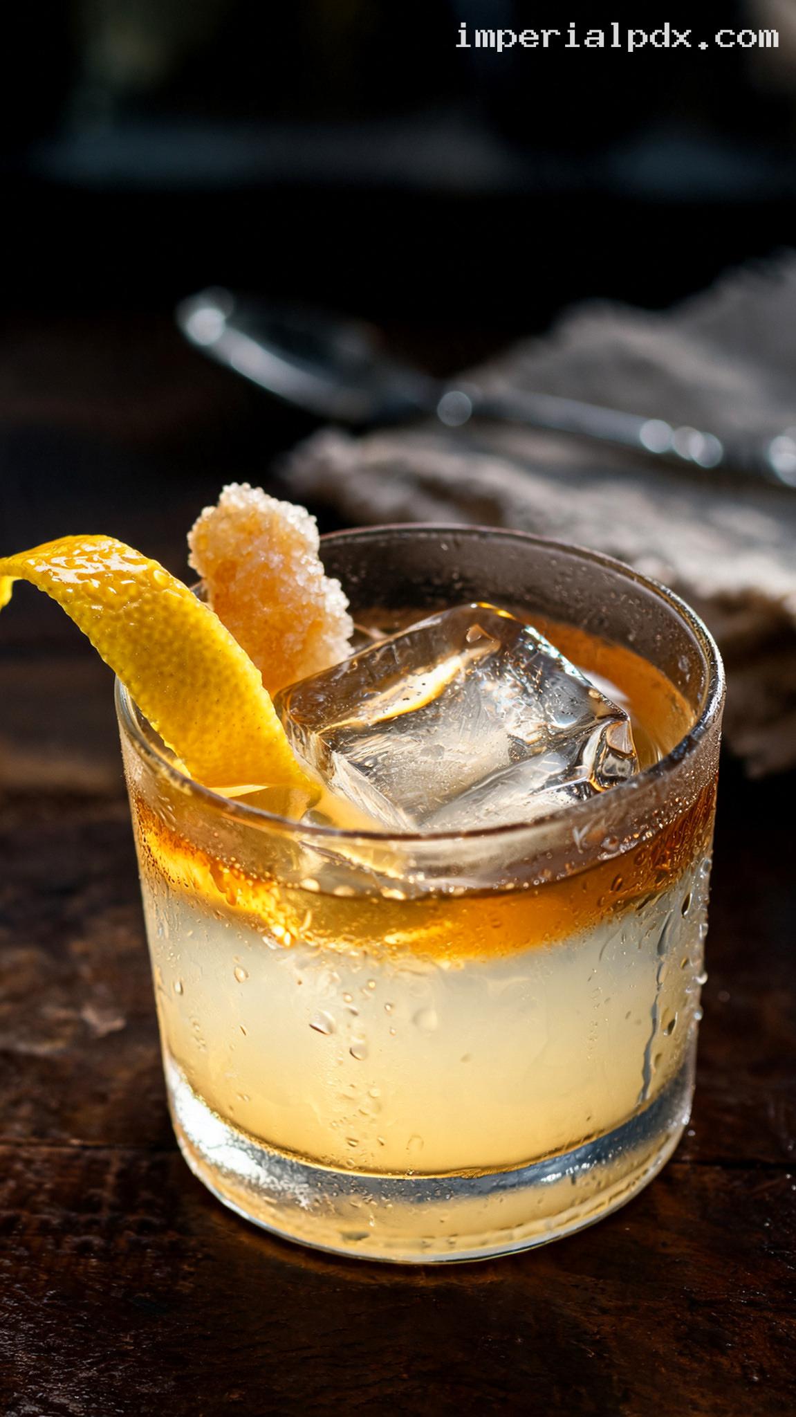 Penicillin Cocktail With Honey, Ginger, and Smoky Scotch – Closeup