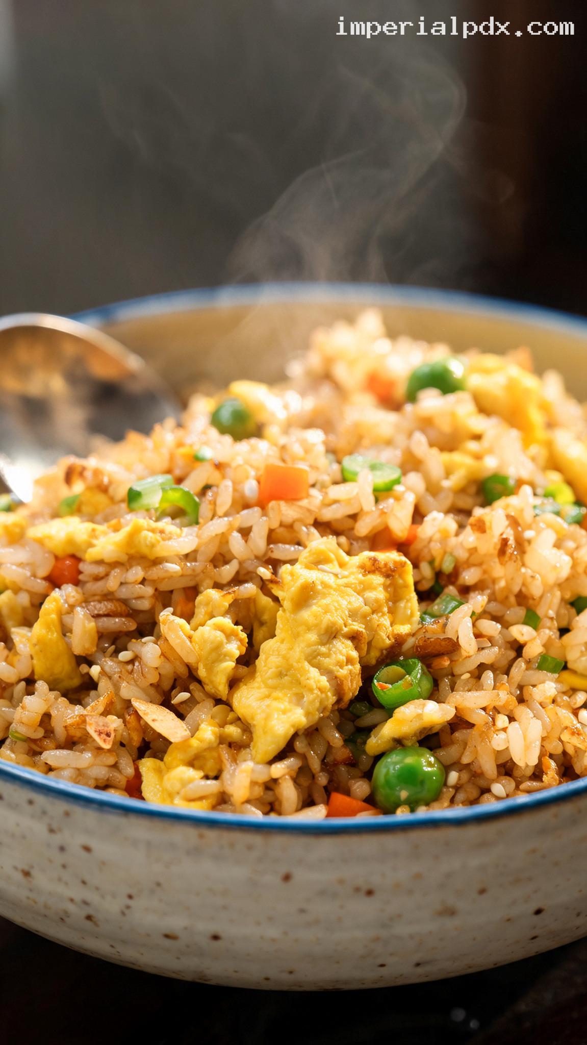 Quick and Flavorful Egg Fried Rice – Closeup