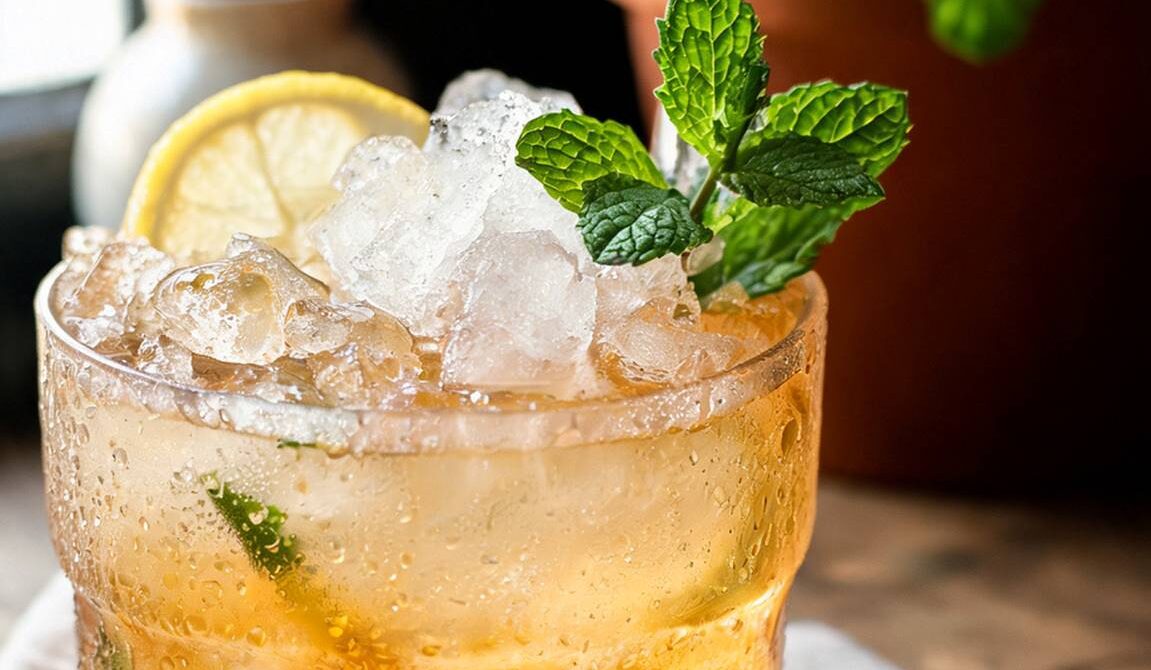 Refreshing Bourbon Smash With Lemon and Mint