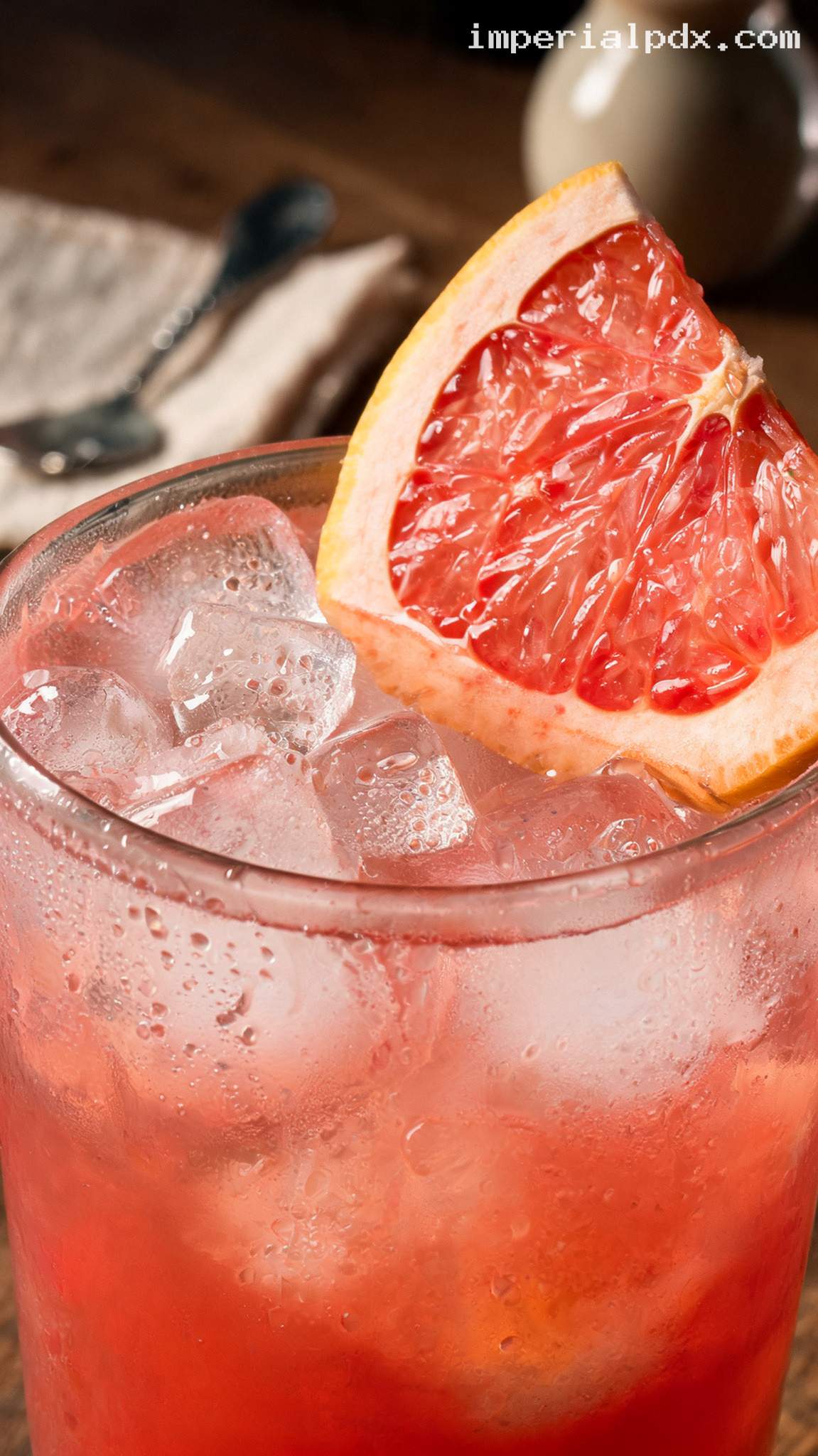 Refreshing Sea Breeze Cocktail With Vodka and Cranberry Juice – Closeup
