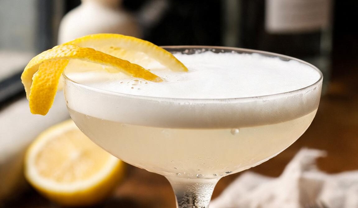 Silky White Lady Cocktail With Gin and Lemon